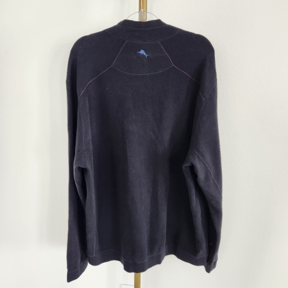 Tommy Bahama Flip Sider Pro Half Zip Pullover Sweater Mens Size 3XL Midnight Oil - Picture 7 of 7